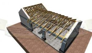 как построить крышу гаража - конструкция стропильной системы