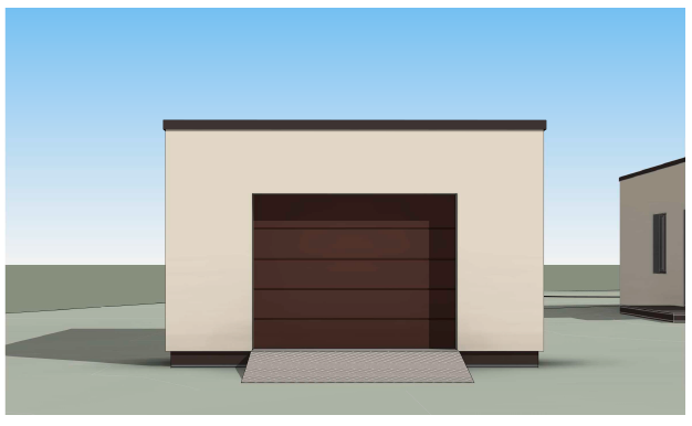 гараж с плоской крышей - проектирование